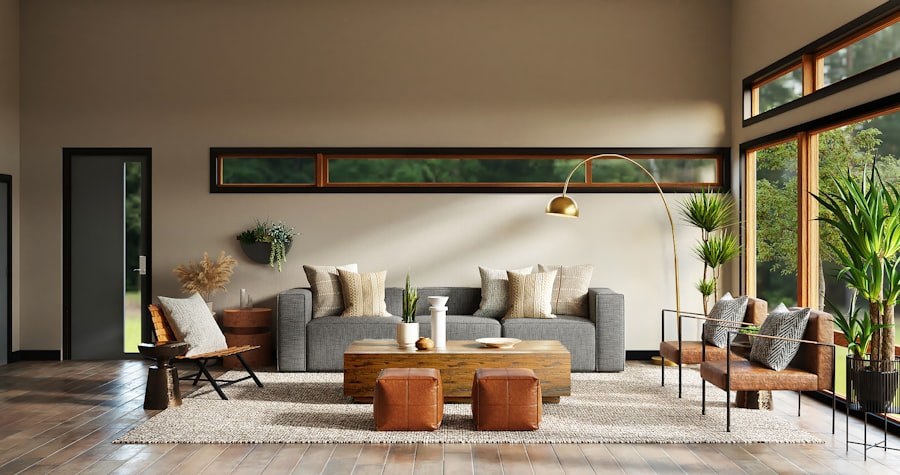 Living room after processing